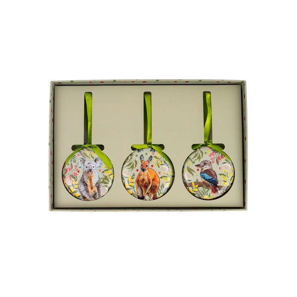 Merring-Jippa Murray Flat Christmas Baubles (3 Pack)