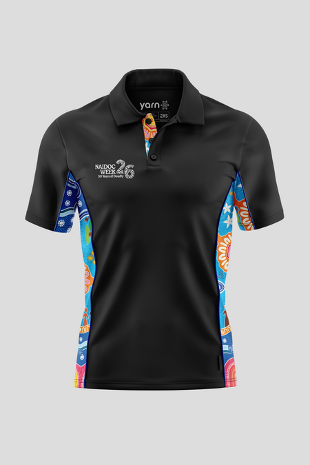 Built On Strong Shoulders NAIDOC 2026 Bamboo (Simpson) Unisex Polo Shirt