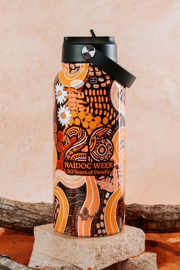 Still Deadly NAIDOC 2026 1L Insulated Stainless Steel Drink Bottle with Handle