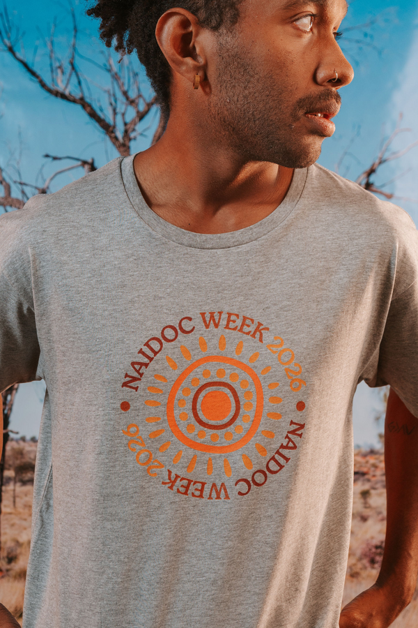 (Bulk) Circle NAIDOC Week 2026 Grey Marle Cotton Everyday Unisex T-Shirt