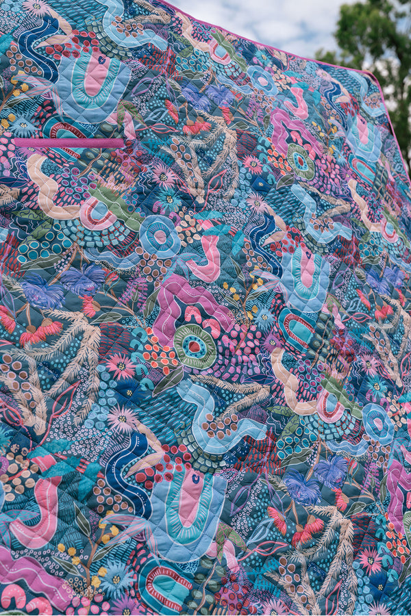 A Beautiful Life XL Sand Free Premium Quilted Picnic Blanket (200cm x 200cm)