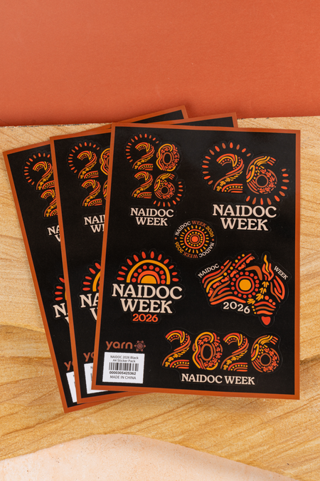 NAIDOC 2026 Black A4 Sticker Pack (3 Pack)