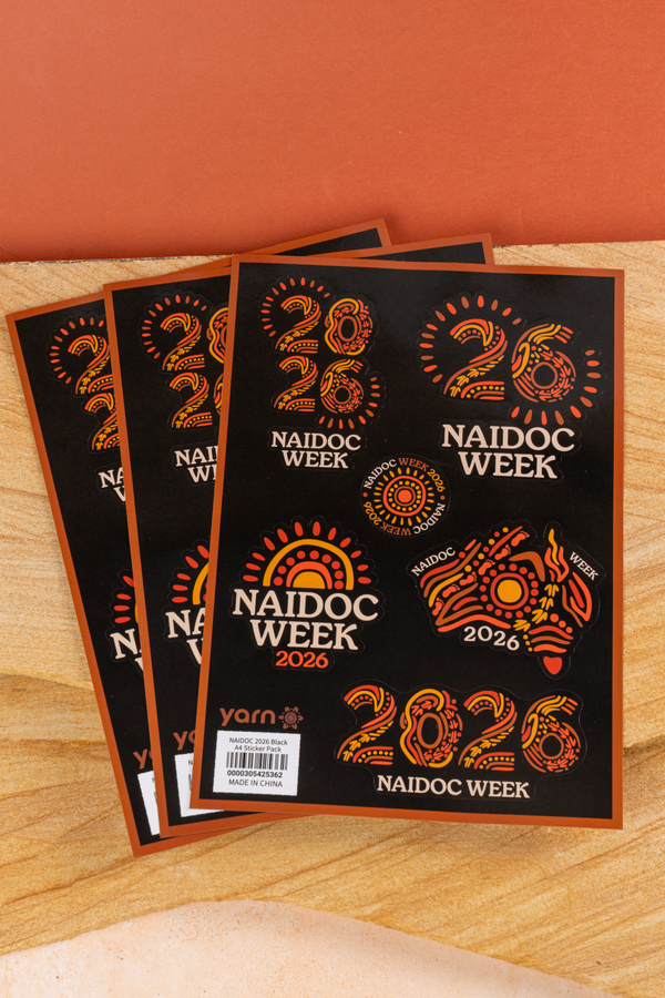 NAIDOC 2026 Black A4 Sticker Pack (3 Pack)