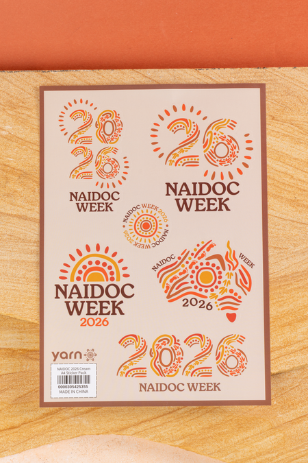 NAIDOC 2026 Cream A4 Sticker Pack (3 Pack)