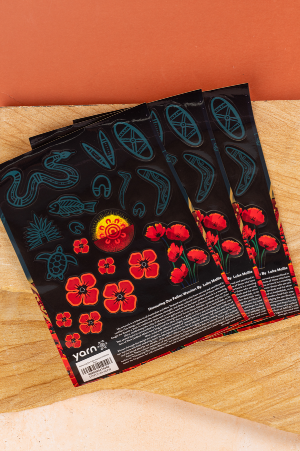 Honouring Our Fallen Warriors A4 Sticker Pack (3 Pack)