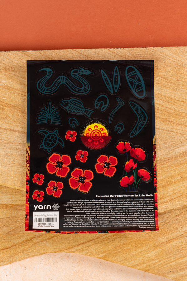Honouring Our Fallen Warriors A4 Sticker Pack (3 Pack)