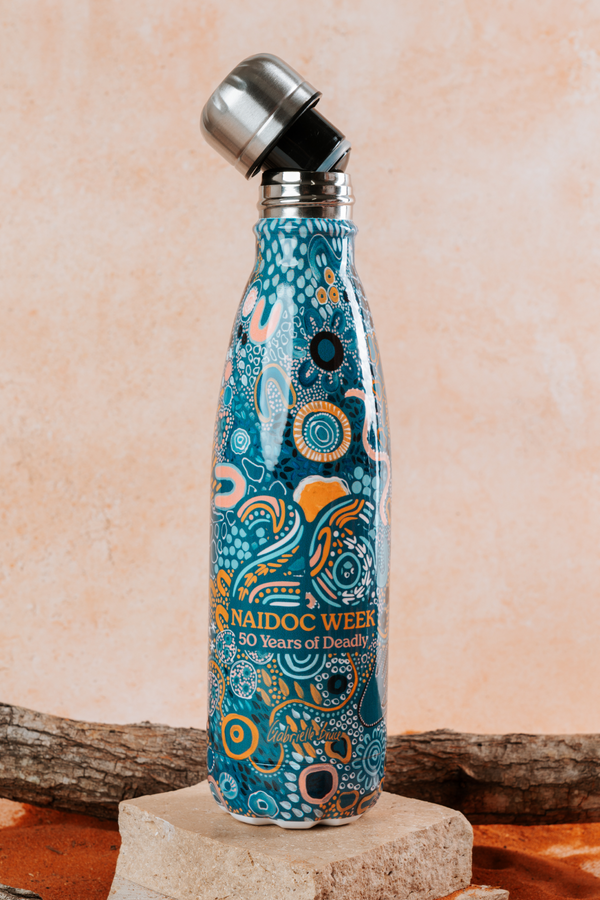 Moorditj Koorliny (Strong Journey) NAIDOC 2026 Vacuum Insulated Double Walled Stainless Steel Water Bottle