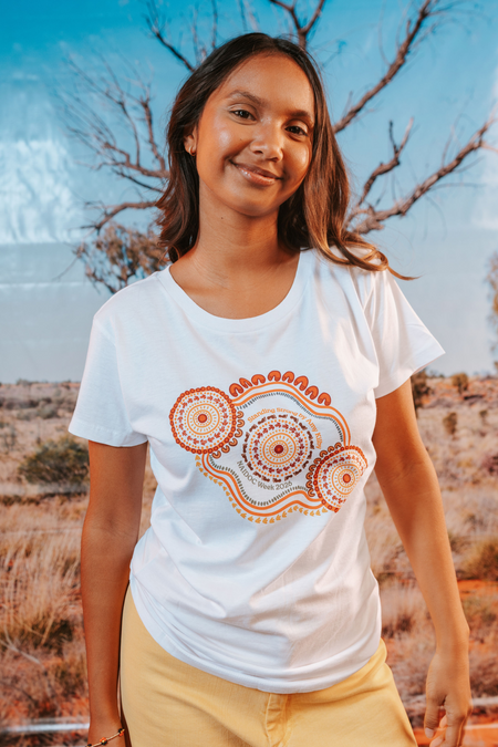 Standing Strong NAIDOC Week 2026 White Cotton Everyday Women's T-Shirt