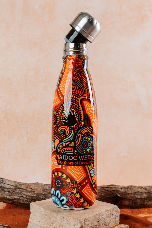 Gadi NAIDOC 2026 Vacuum Insulated Double Walled Stainless Steel Water Bottle