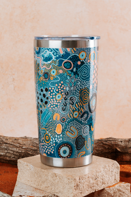 Moorditj Koorliny (Strong Journey) NAIDOC 2026 590ml Vacuum Insulated Double Walled Stainless Steel Tumbler