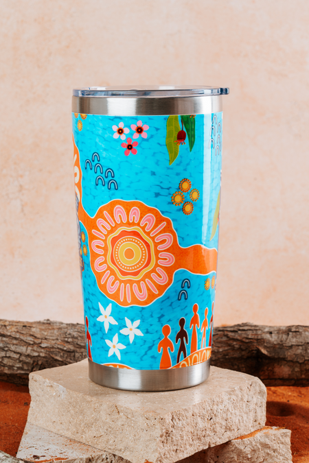 Built On Strong Shoulders NAIDOC 2026 590ml Vacuum Insulated Double Walled Stainless Steel Tumbler