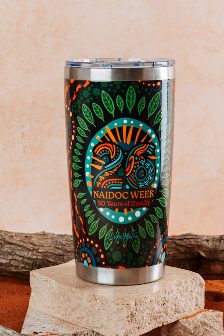 An Abundance Of Culture NAIDOC 2026 590ml Vacuum Insulated Double Walled Stainless Steel Tumbler