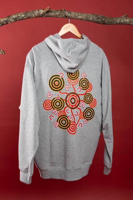 Red Dust 20 Years Electric Marle Cotton Unisex Zip Hoodie