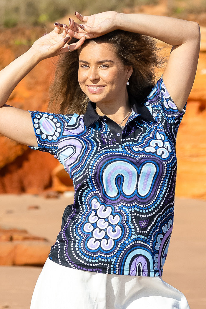 Koorrookee 'Grandmother' UPF50+ Bamboo (Simpson) Unisex Polo Shirt