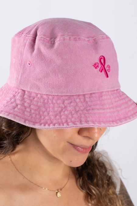 Sacred Women's Way Ribbon Pink Vintage Washed Bucket Hat