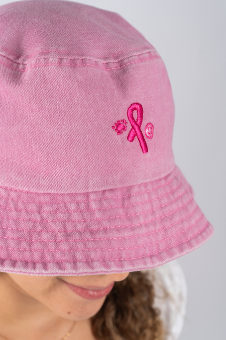 Sacred Women's Way Ribbon Pink Vintage Washed Bucket Hat