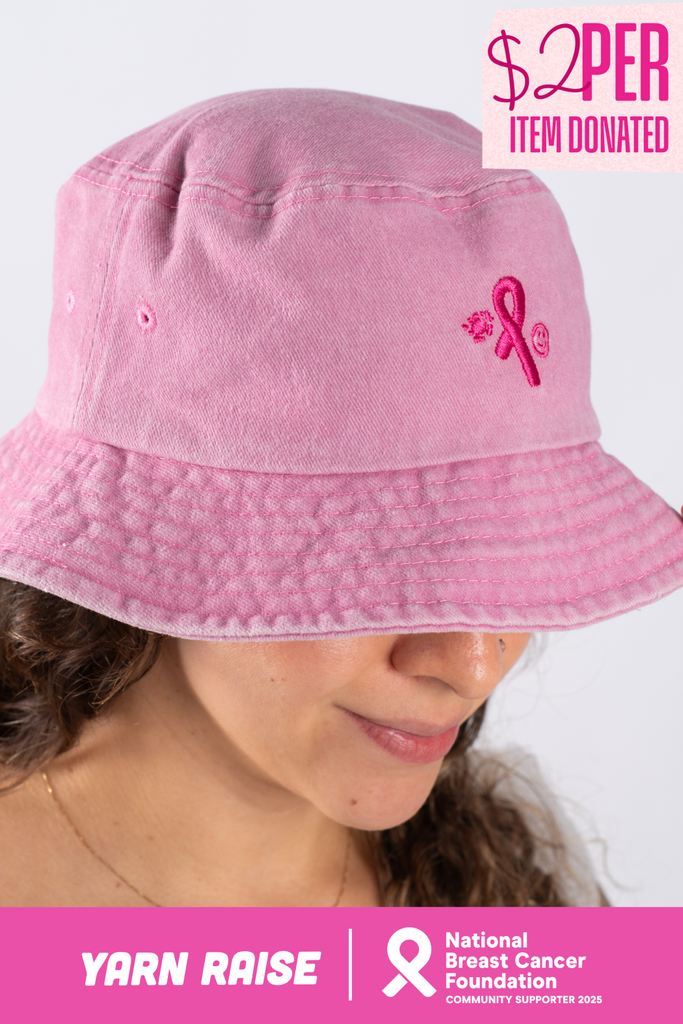 Sacred Women's Way Ribbon Pink Vintage Washed Bucket Hat