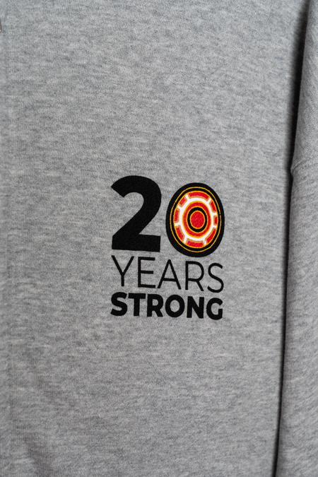 Red Dust 20 Years Electric Marle Cotton Unisex Zip Hoodie