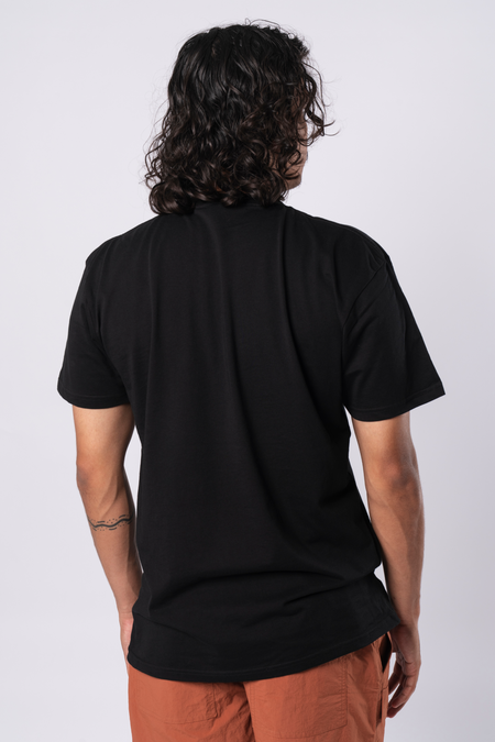 First Nations Shield Black Cotton Crew Neck Mens T-Shirt