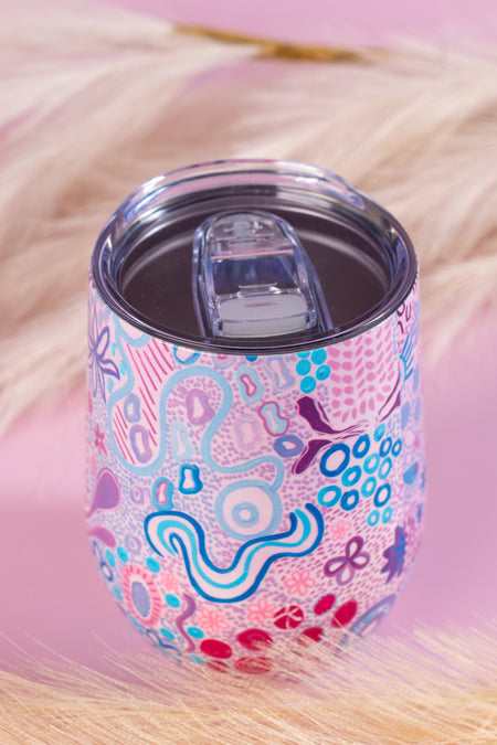 Mother Nature Vacuum Insulated Double Walled Stainless Steel Travel Mug