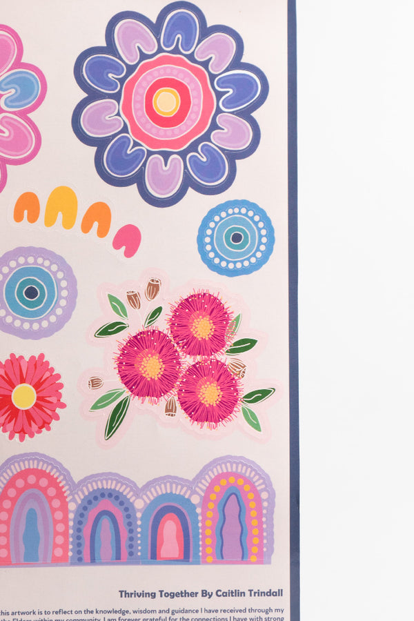 Thriving Together NAIDOC 2025 A4 Sticker Pack (3 Pack)