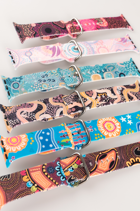 Built on Strong Shoulders NAIDOC 2026 Silicon Apple Watch Strap