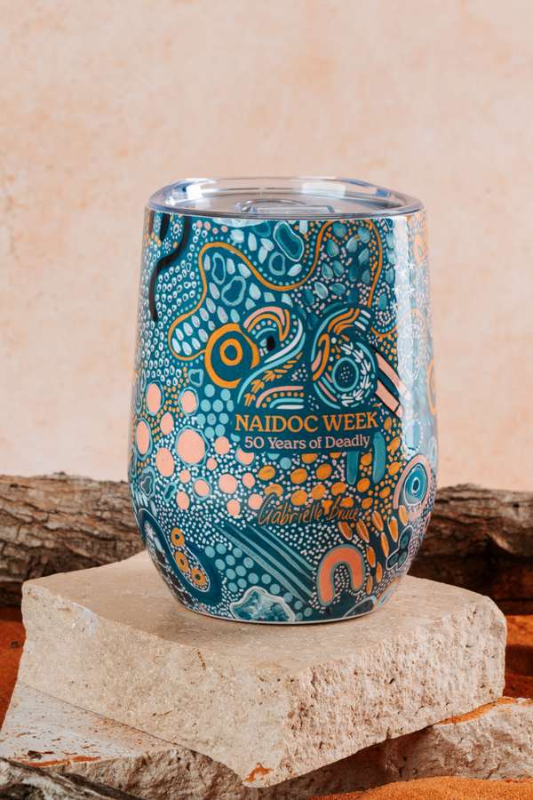 Moorditj Koorliny (Strong Journey) NAIDOC 2026 Vacuum Insulated Double Walled Stainless Steel Travel Mug