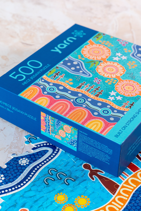 Built on Strong Shoulders NAIDOC 2026 500 Piece Indigenous Artwork Puzzle