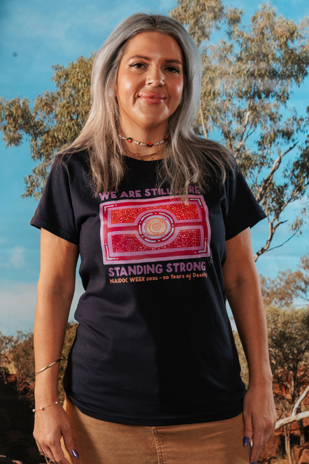 We Are Still Here NAIDOC Week 2026 Navy Cotton Crew Neck Women's T-Shirt