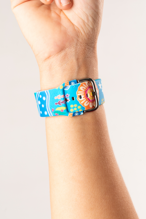 Built on Strong Shoulders NAIDOC 2026 Silicon Apple Watch Strap