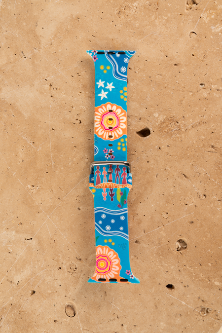 Built on Strong Shoulders NAIDOC 2026 Silicon Apple Watch Strap