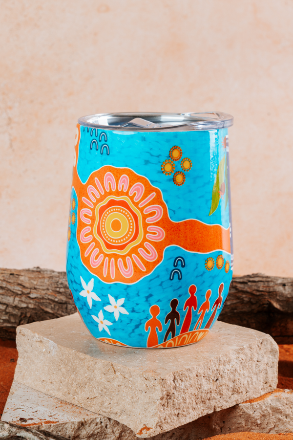 Built On Strong Shoulders NAIDOC 2026 Vacuum Insulated Double Walled Stainless Steel Travel Mug