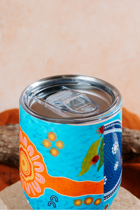 Built On Strong Shoulders NAIDOC 2026 Vacuum Insulated Double Walled Stainless Steel Travel Mug