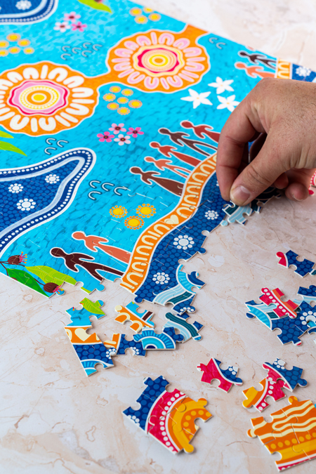 Built on Strong Shoulders NAIDOC 2026 500 Piece Indigenous Artwork Puzzle