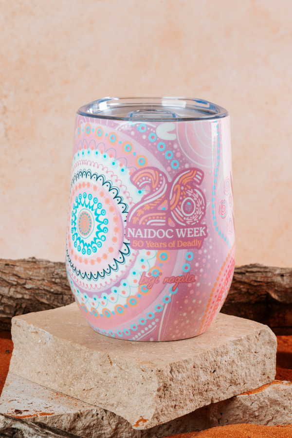 Paths That Brought Us Here NAIDOC 2026 Vacuum Insulated Double Walled Stainless Steel Travel Mug