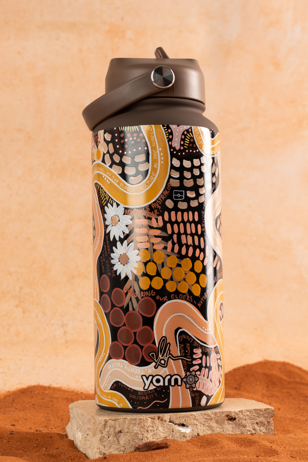 Still Deadly NAIDOC 2026 1L Insulated Stainless Steel Drink Bottle with Handle