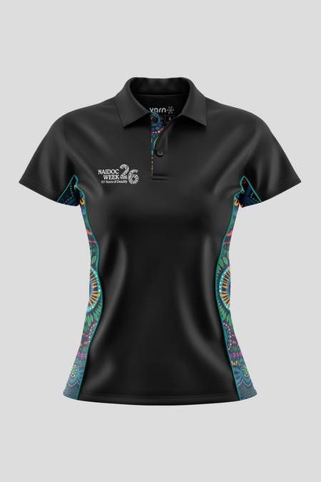 An Abundance Of Culture NAIDOC 2026 Bamboo (Simpson) Women's Fitted Polo Shirt
