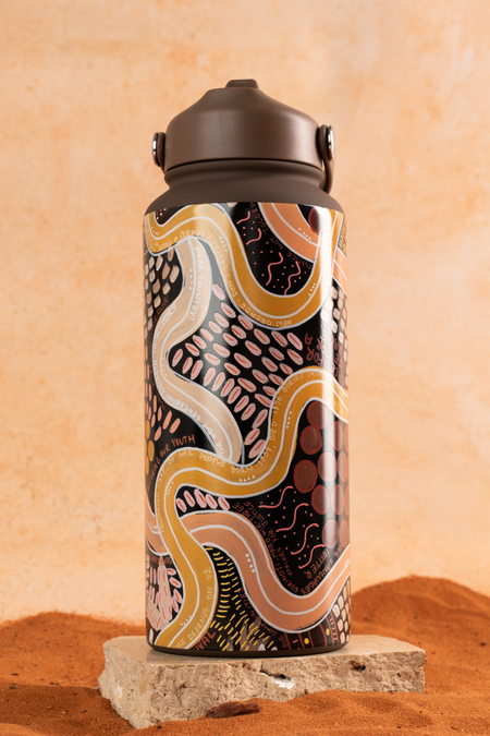 Still Deadly NAIDOC 2026 1L Insulated Stainless Steel Drink Bottle with Handle