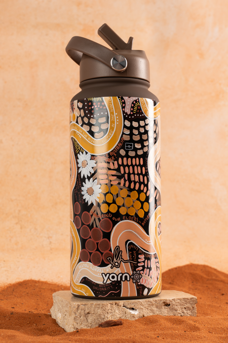 Still Deadly NAIDOC 2026 1L Insulated Stainless Steel Drink Bottle with Handle