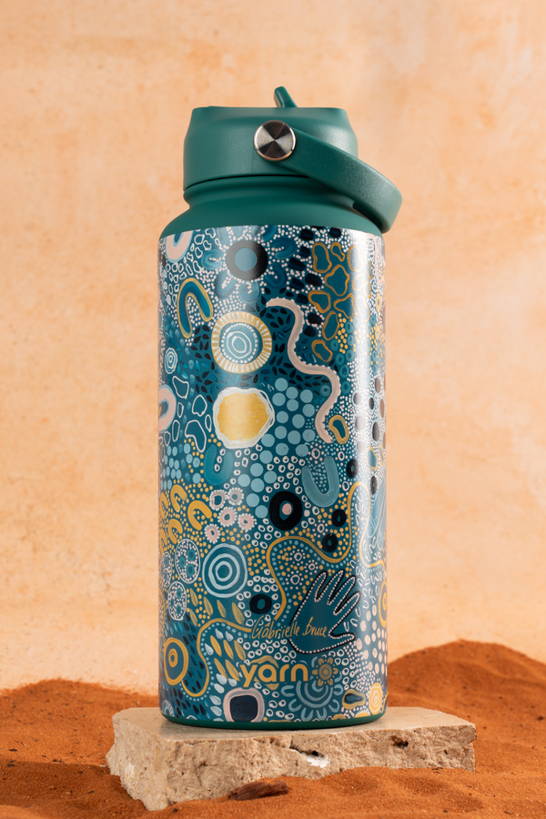 Moorditj Koorliny (Strong Journey) NAIDOC 2026 1L Insulated Stainless Steel Drink Bottle with Handle