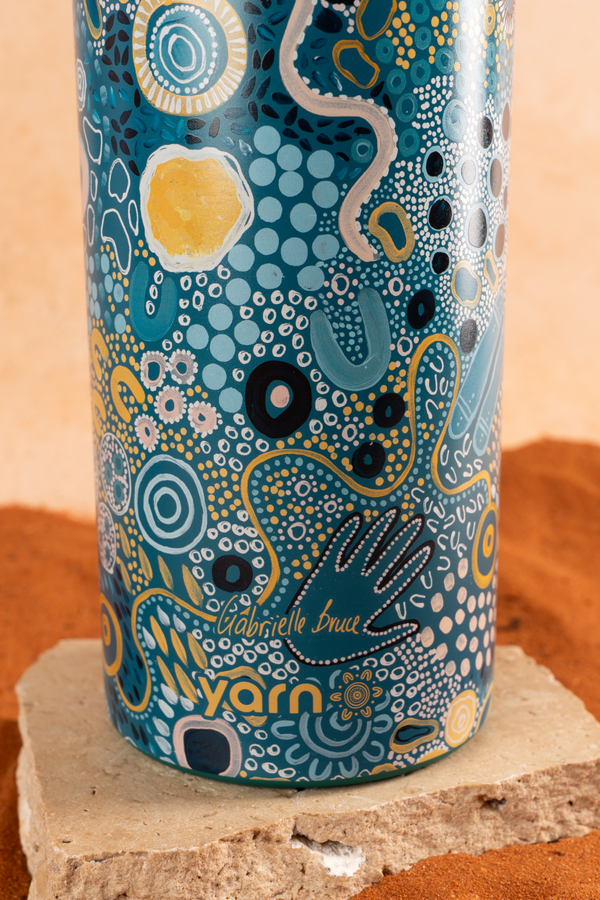 Moorditj Koorliny (Strong Journey) NAIDOC 2026 1L Insulated Stainless Steel Drink Bottle with Handle