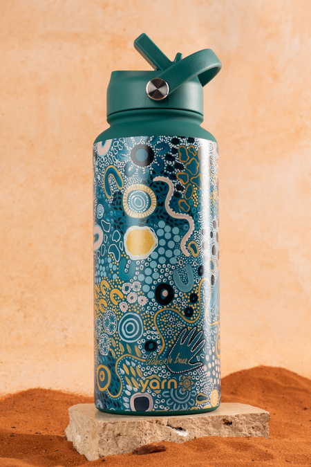 Moorditj Koorliny (Strong Journey) NAIDOC 2026 1L Insulated Stainless Steel Drink Bottle with Handle
