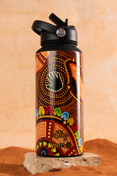 Gadi NAIDOC 2026 1L Insulated Stainless Steel Drink Bottle with Handle