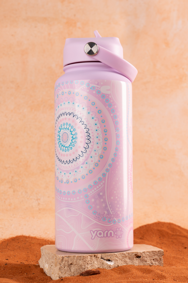 Paths That Brought Us Here NAIDOC 2026 1L Insulated Stainless Steel Drink Bottle with Handle