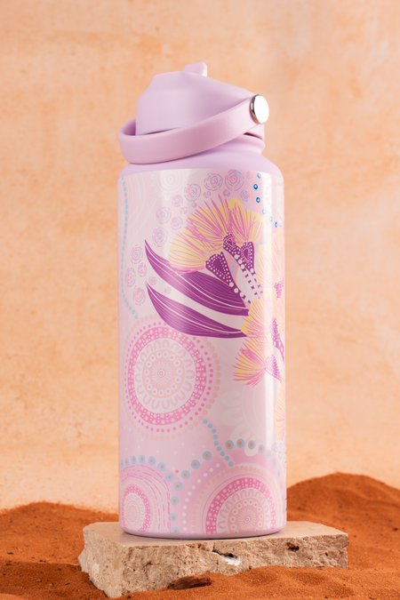 Paths That Brought Us Here NAIDOC 2026 1L Insulated Stainless Steel Drink Bottle with Handle