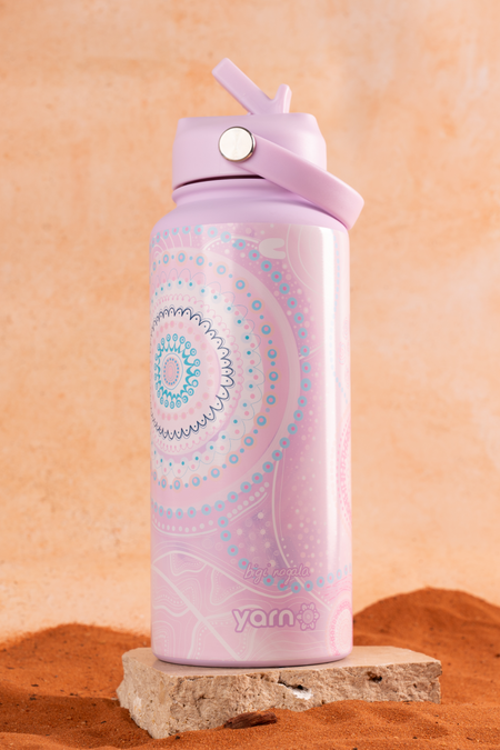 Paths That Brought Us Here NAIDOC 2026 1L Insulated Stainless Steel Drink Bottle with Handle