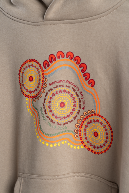 Standing Strong NAIDOC Week 2026 Premium Sand Cotton Blend Women's Hoodie