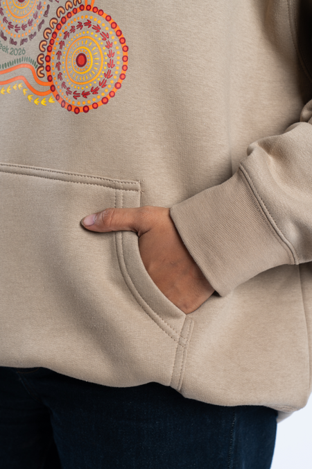 Standing Strong NAIDOC Week 2026 Premium Sand Cotton Blend Women's Hoodie