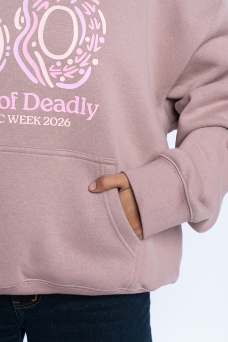 50 Years of Deadly NAIDOC Week 2026 Premium Hazy Pink Cotton Blend Women's Hoodie