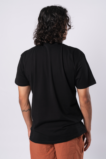 Many Tribes, Many Languages Black Cotton Crew Neck Mens T-Shirt